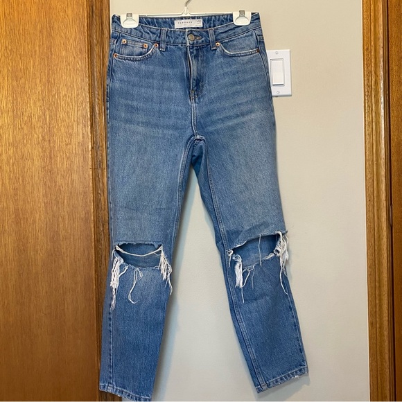 Topshop Highrise Mom Jean Size 26 Distressed - Picture 3 of 5